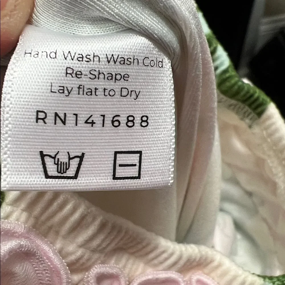 Sweet Honey Cream and Pink floral sleep gown with ruffle bottom size 6 months